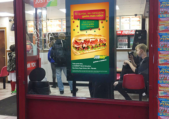 Store display advertising information