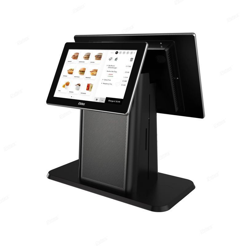 10.1"+15.6"Desktop Double-sided cash all-in-one PC kiosk