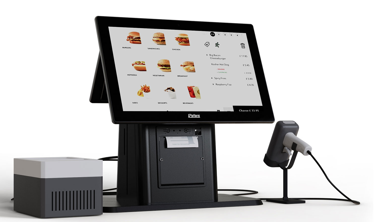 Desktop double-sided<br/>cash digital signage